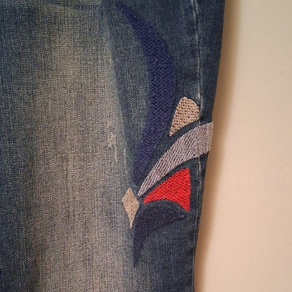 Vintage American Bestie Jean red and white embroidered. Size 14R. July 4th - Picture 4 of 16